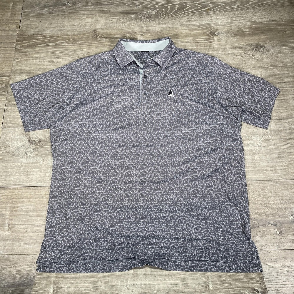 FootJoy Polo Shirt Mens XXL Performance Stretch Golf Geometric Athletic‎ Top
